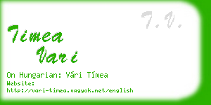 timea vari business card